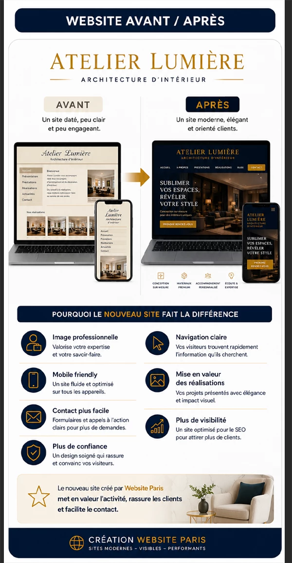 Website avant / après